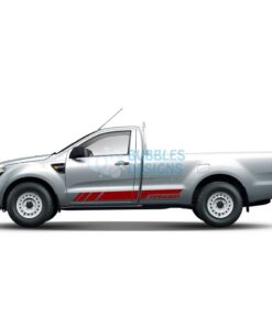 Sticker Vinyl Decal Design For Ford Ranger Regular Cab 2011 - Present Red