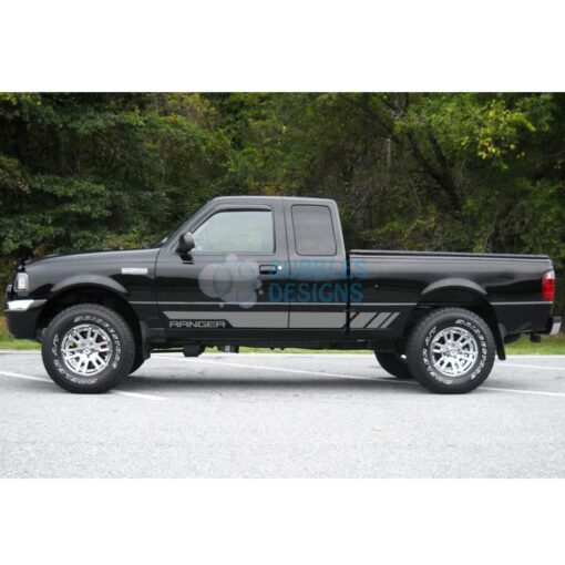 Sticker Vinyl Decal Design For Ford Ranger Super Cab 1998-2012 Gray