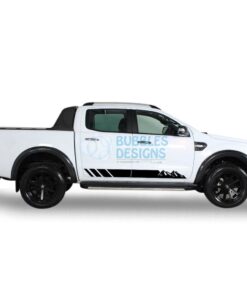 Sticker Vinyl Design For Ford Ranger Double Cab 2011 - Present Black