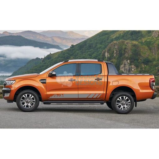 Sticker Vinyl Design For Ford Ranger Double Cab 2011 - Present Gray