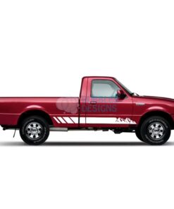 Sticker Vinyl Design For Ford Ranger Regular Cab 1998 - 2012 White