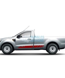 Sticker Vinyl Design For Ford Ranger Regular Cab 2011 - Present Red