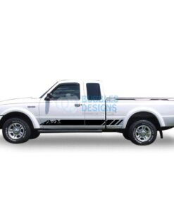 Sticker Vinyl Design For Ford Ranger Super Cab 1998-2012 Black