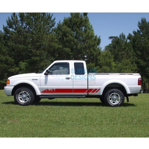 Sticker Vinyl Design For Ford Ranger Super Cab 1998-2012 Red