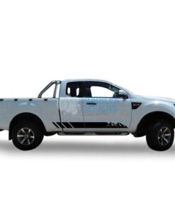 Sticker Vinyl Design For Ford Ranger Super Cab 2011 - Present Black