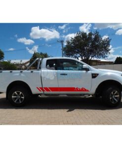 Sticker Vinyl Design For Ford Ranger Super Cab 2011 - Present Red