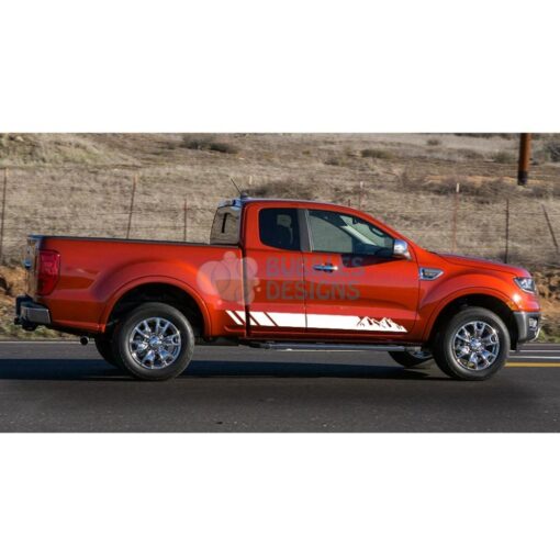 Sticker Vinyl Design For Ford Ranger Super Cab 2011 - Present White