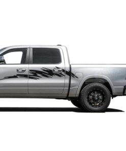 Strike Side Decals Graphics Vinyl For Dodge Ram Crew Cab 1500 Black / 2019-Present Side Door Sticker