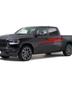 Strike Side Decals Graphics Vinyl For Dodge Ram Crew Cab 1500 Red / 2019-Present Side Door Sticker