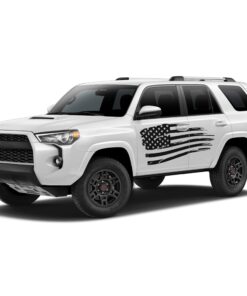 USA Flag Decal Sticker Vinyl Side Stripe Kit Compatible with Toyota 4Runner 2009-Present