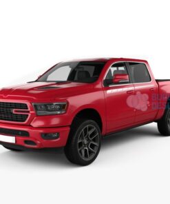 Upper Door Decals Graphics Vinyl For Dodge Ram Crew Cab 1500 White / 2019-Present Side Door Sticker