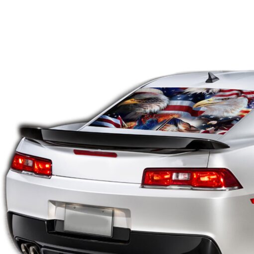 USA Eagle Flag Perforated for Chevrolet Camaro Vinyl 2015 - Present