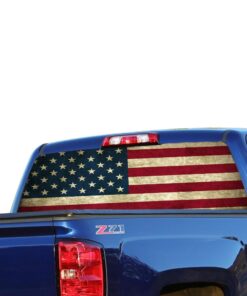 USA Flag Perforated for Chevrolet Silverado decal 2015 - Present