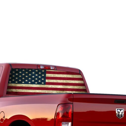 USA Perforated for Dodge Ram decal 2015 - Present