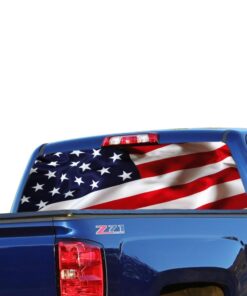 USA Flag Perforated for Chevrolet Silverado decal 2015 - Present