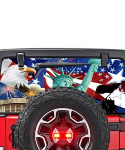 USA New York Perforated for Jeep Wrangler JL, JK decal 2007 - Present