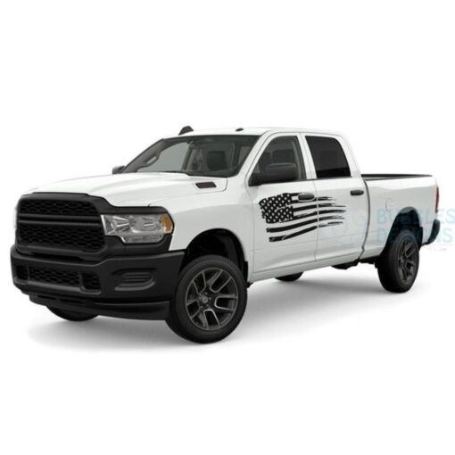 Usa Flack Stickers Door Decals Graphics Vinyl For Dodge Ram Crew Cab 2500 Side Door Sticker