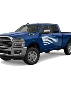 Usa Flack Stickers Door Decals Graphics Vinyl For Dodge Ram Crew Cab 2500 White / 2019-Present Side