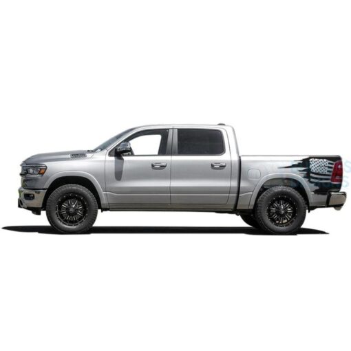 Usa Flag Bed Decals Graphics Vinyl For Dodge Ram Crew Cab 1500 Side Door Sticker