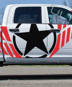 Side Door Big Star Decal Sticker Graphic Dodge Ram 2009 - Present